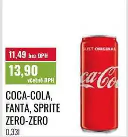 Ratio COCA-COLA, FANTA, SPRITE ZERO-ZERO, 0,331 nabídka