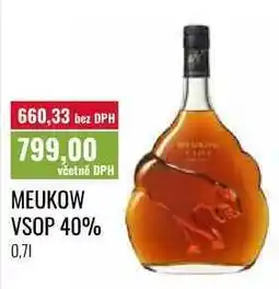 Ratio MEUKOW VSOP 40%, 0,71 nabídka