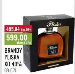 Ratio BRANDY PLISKA XO 40%, 0,71 nabídka