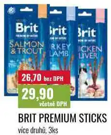 Ratio BRIT PREMIUM STICKS, více druhů, 3ks nabídka