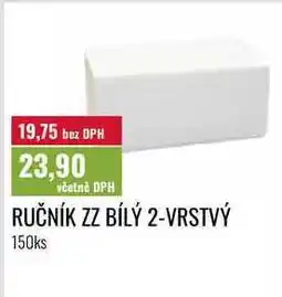 Ratio RUČNÍK ZZ BÍLÝ 2-VRSTVÝ, 150ks nabídka