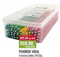 Ratio PENDREK VIDAL, 4 barevný sladký nabídka
