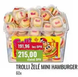 Ratio TROLLI ŽELÉ MINI HAMBURGER 60x nabídka
