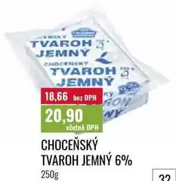 Ratio CHOCEŇSKÝ TVAROH JEMNÝ 6% nabídka