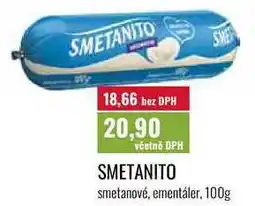 Ratio SMETANITO, smetanové, ementáler nabídka