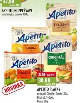 Ratio APETITO PLÁTKY, do toustů Cheddar, Gouda nabídka