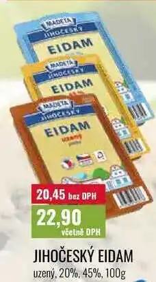 Ratio JIHOČESKÝ EIDAM uzený, 20%, 45% nabídka