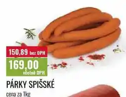Ratio PÁRKY SPIŠSKÉ cena za nabídka