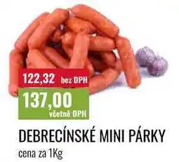 Ratio DEBRECÍNSKÉ MINI PÁRKY cena za nabídka
