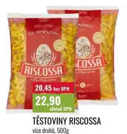 Ratio TĚSTOVINY RISCOSSA více druhů nabídka