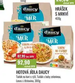 Ratio HOTOVÁ JÍDLA DAUCY Tuňák na kari s rýží, Tuňák s baby zeleninou, Losos s těstovina nabídka