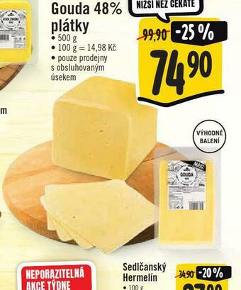 Jip Gouda 48% plátky nabídka