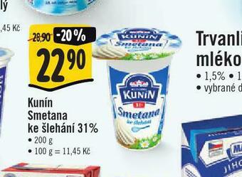 Jip Kunín smetana ke šlehání 31% nabídka