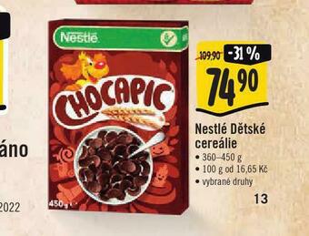 Jip Nestlé dětské cereálie nabídka