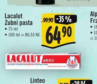 Jip Lacalut zubní pasta nabídka