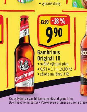 Albert Pivo gambrinus originál nabídka