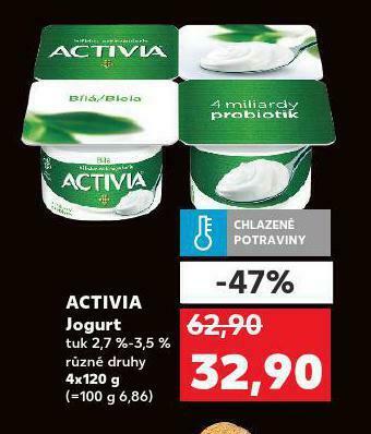 Kaufland Activia jogurt nabídka