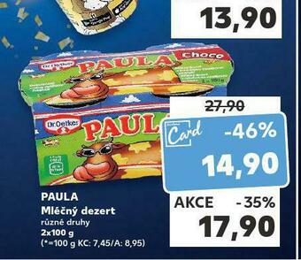 Kaufland Paula mléčný dezert nabídka