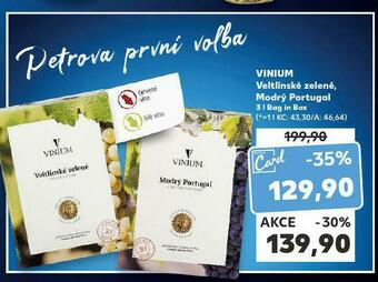 Kaufland Vinium veltínské zelené nabídka