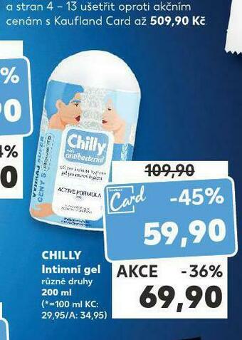 Kaufland Chilly intimní gel nabídka