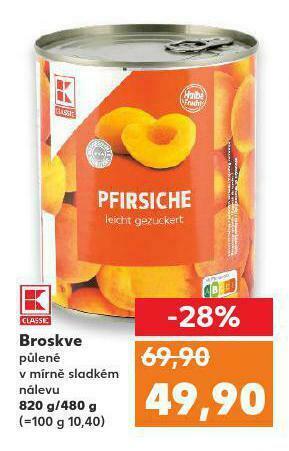 Kaufland Broskve nabídka