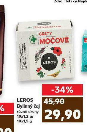 Kaufland Leros bylinný čaj nabídka