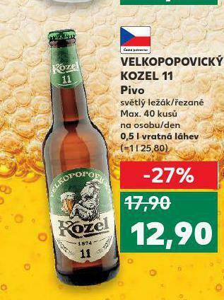 Kaufland Pivo velkopopovický kozel nabídka