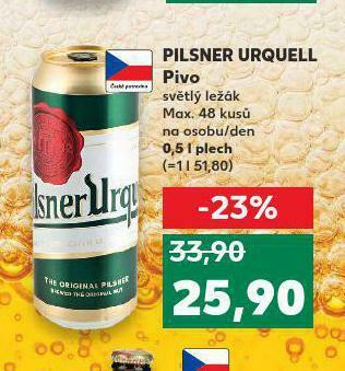 Kaufland Pivo pilsner urquell nabídka