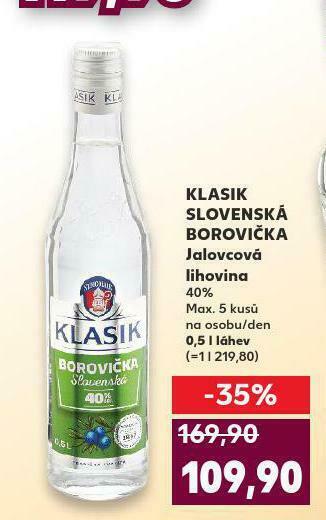 Kaufland Klasik slovenská borovička nabídka