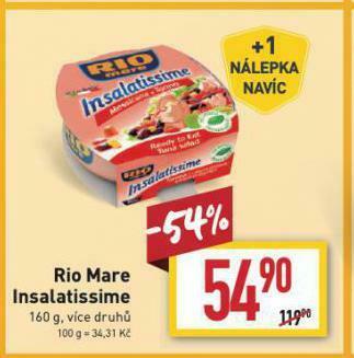 Billa Rio mare insalatissime nabídka