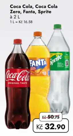 TRAVEL FREE Coca Cola, Coca Cola Zero, Fanta, Sprite nabídka
