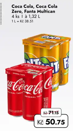 TRAVEL FREE Coca Cola, Coca Cola Zero, Fanta Multican nabídka