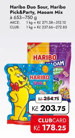 TRAVEL FREE Haribo duo sour, haribo pick&party, maoam mix nabídka