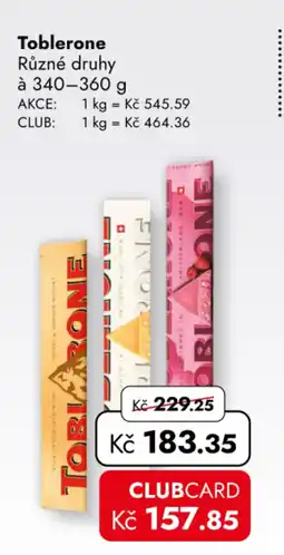 TRAVEL FREE Toblerone nabídka