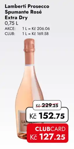 TRAVEL FREE Lamberti Prosecco Spumante Rosé Extra Dry nabídka