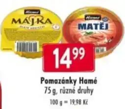 Qanto Hamé pomazánky nabídka