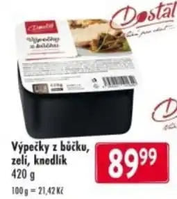 Qanto Dostál Výpěčky z bůčku, zelí, knedlík nabídka
