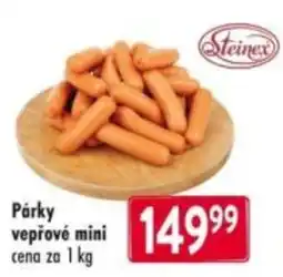 Qanto Steinex párky vepřové mini nabídka