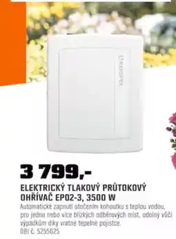 OBI Kospel elektrický tlakový průtokový ohřívač ep02-3 nabídka