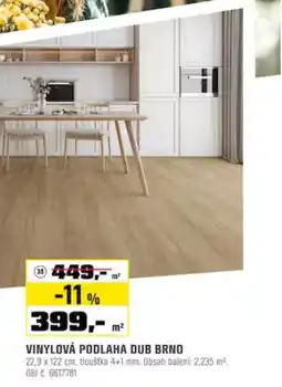 OBI Vinylová podlaha dub brno nabídka