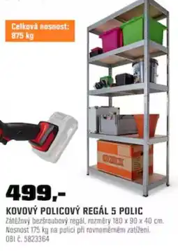 OBI OBI kovový policový regál 5 polic nabídka