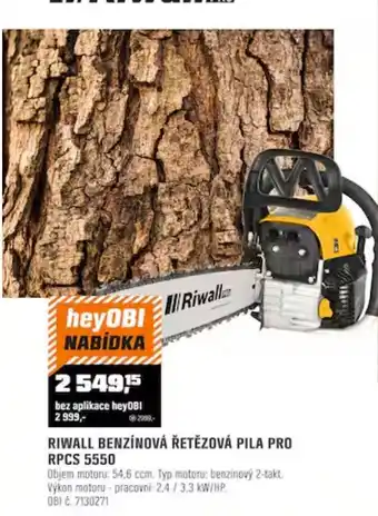 Riwall benzinová řetězová pila pro rpcs 5550