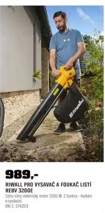 Riwall pro vysavač a foukač listí rebv 3200e