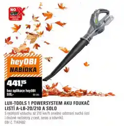 OBI Lux-tools 1 powersystem aku foukač listí a-lb-20/210 a solo nabídka