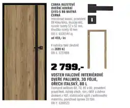 OBI Voster falcové interiérové dveře pallmer, 3d fólie, ořech italský, 80 l nabídka