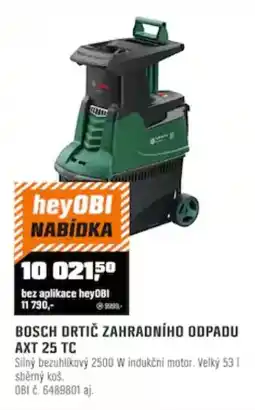 OBI Bosch dřtič zahradního odpadu AXT 25 TC nabídka