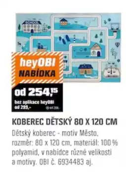 OBI heyOBI koberec dětský nabídka