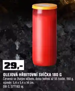 OBI Olejová hřbitovní svíčka nabídka