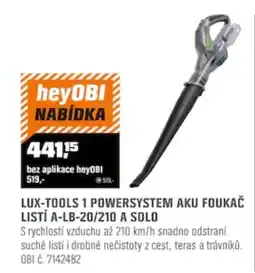 OBI Lux-tools 1 powersystem aku foukač listí a-lb-20/210 a solo nabídka