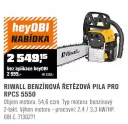 OBI Riwall benzínová řetězová pila pro rpcs 5550 nabídka